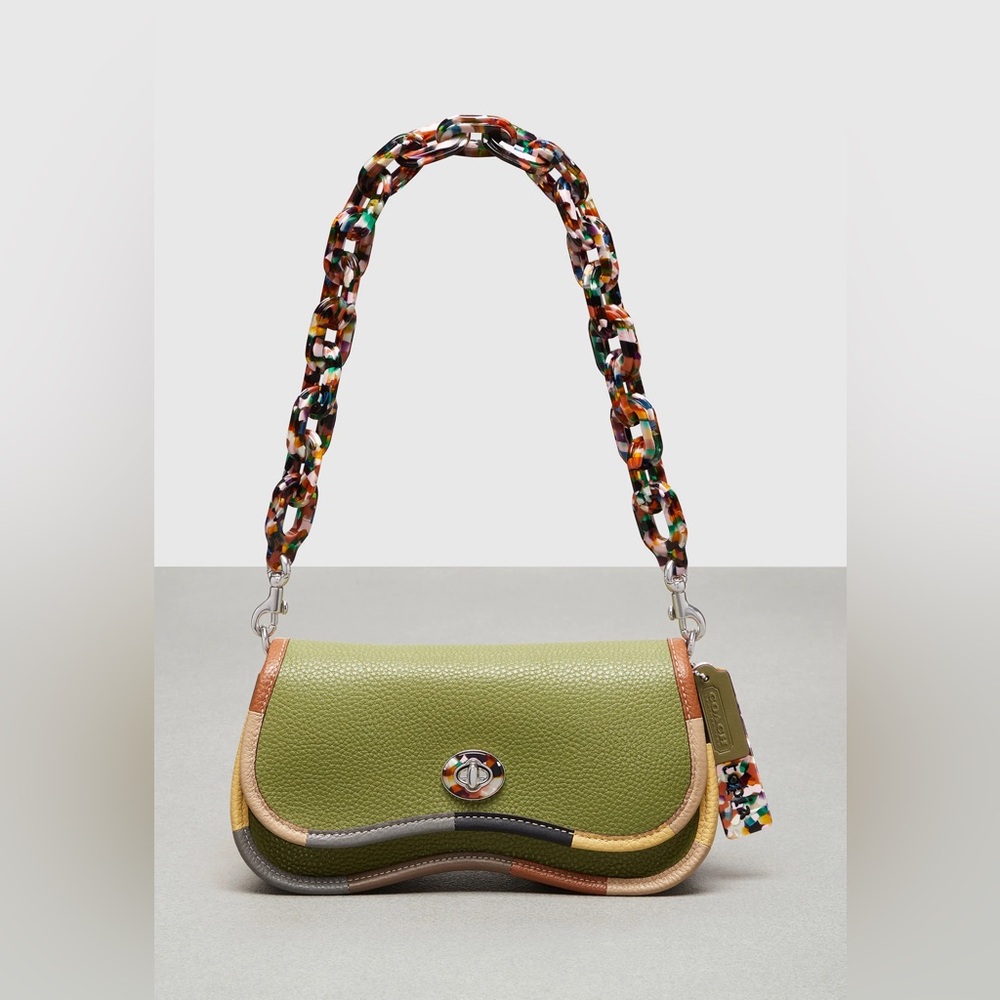 Coach Wavy Dinky Leather Shoulder Bag